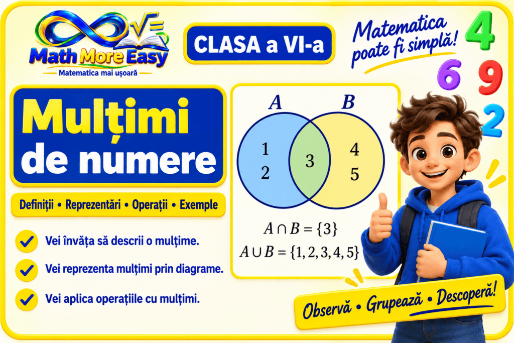 Mulțimi de numere – lecție de matematică pentru clasa a VI-a