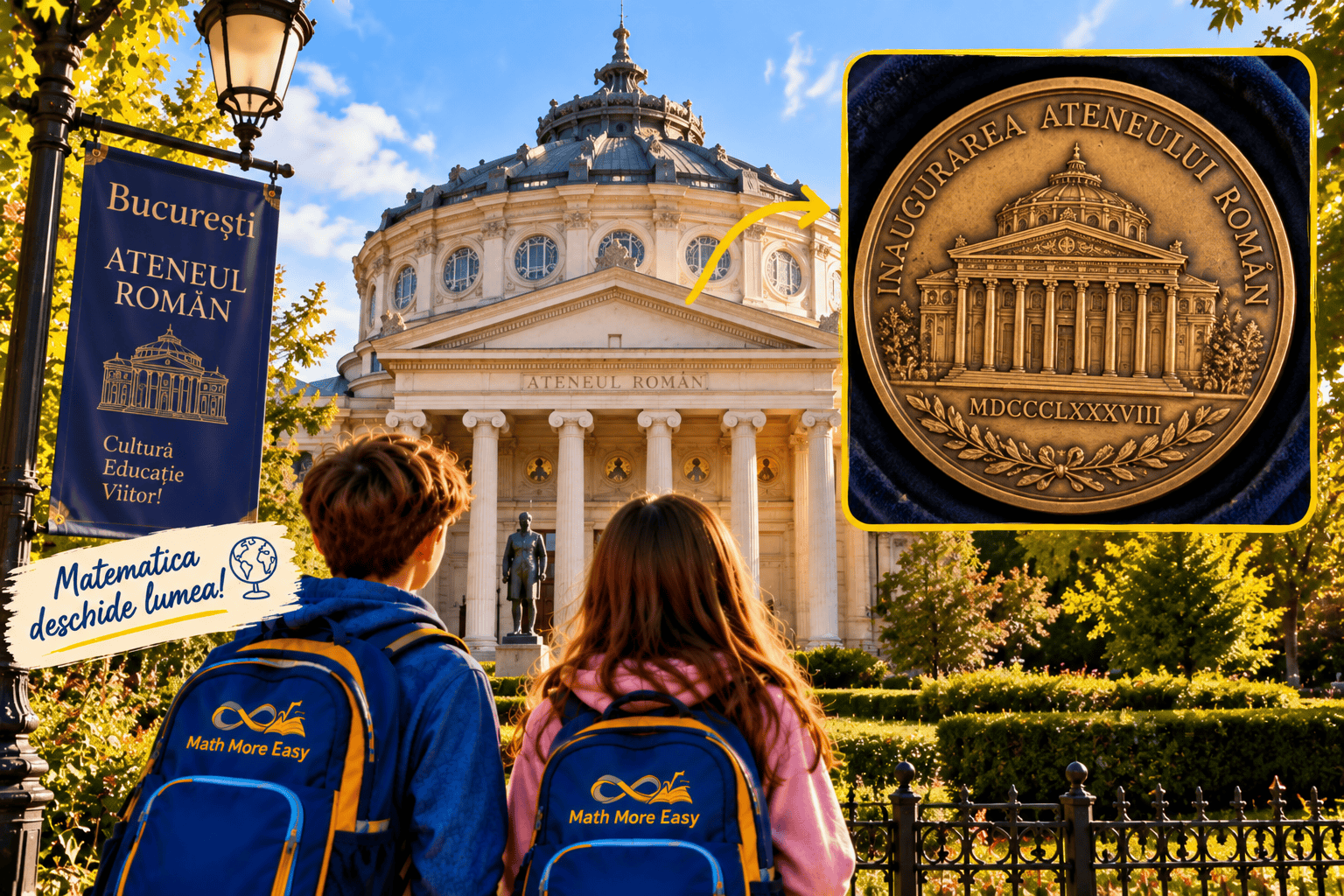 Medalia inaugurării Ateneului Român din București și cifre romane