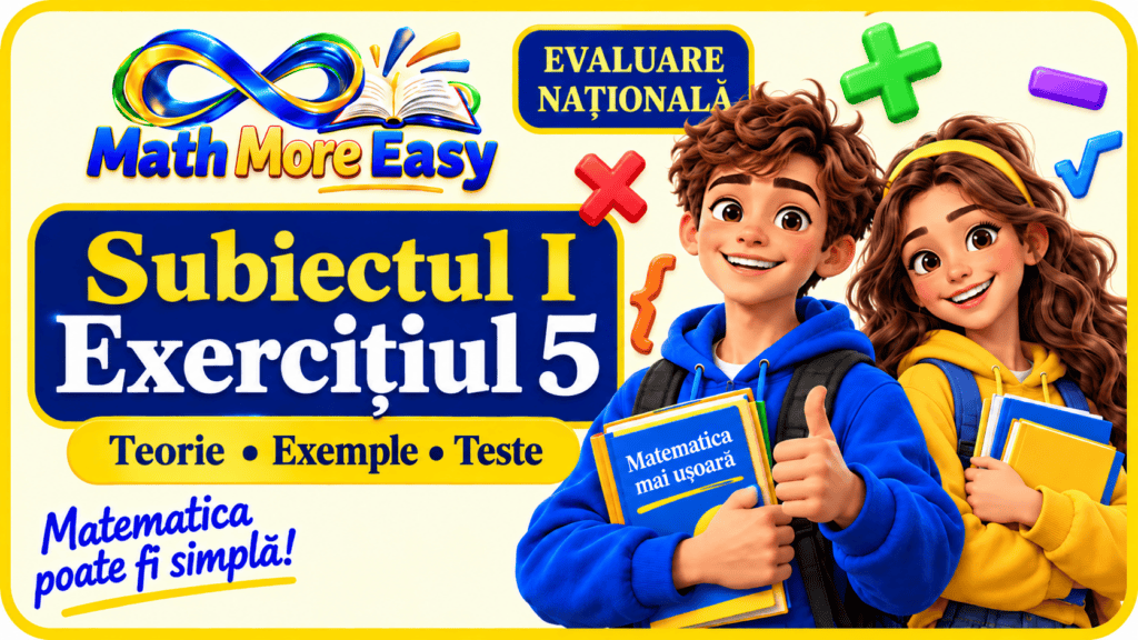 Subiectul I Exercițiul 5 Evaluare Națională la matematică