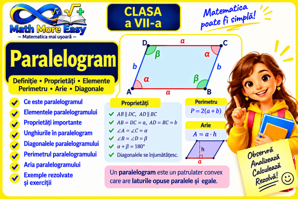 Paralelogram pentru clasa a VII-a