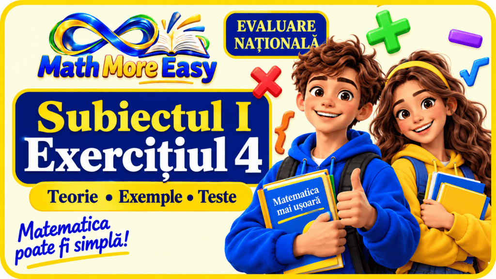 Subiectul I Exercițiul 4 Evaluare Națională