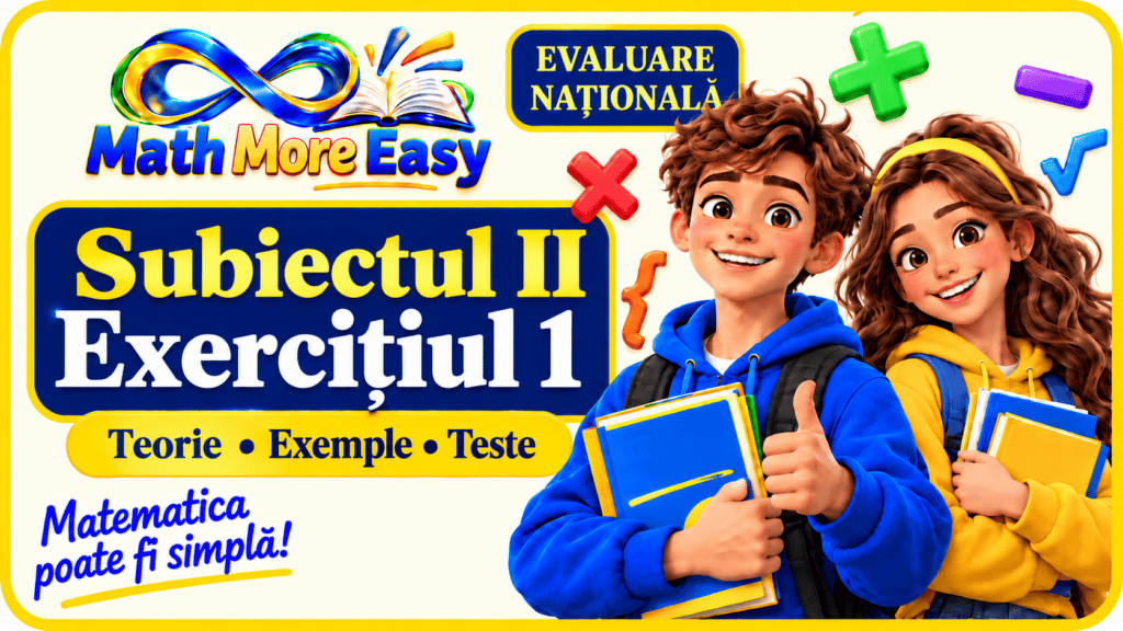 Subiectul II Exercițiul 1 Evaluare Națională la matematică